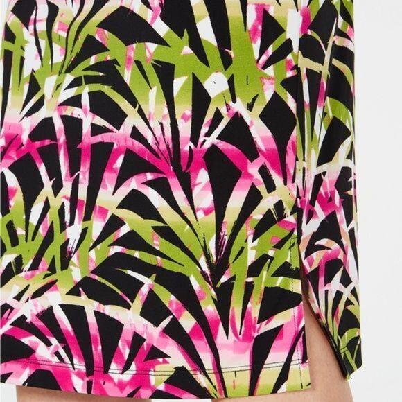 KASPER Tropical Leaves Printed Skirt - Picture 3 of 3